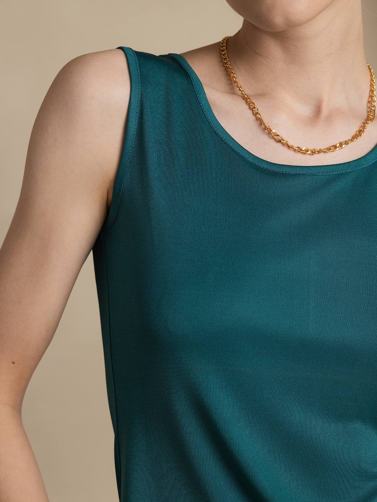 Pure Soie Lounge Col Rond Débardeur