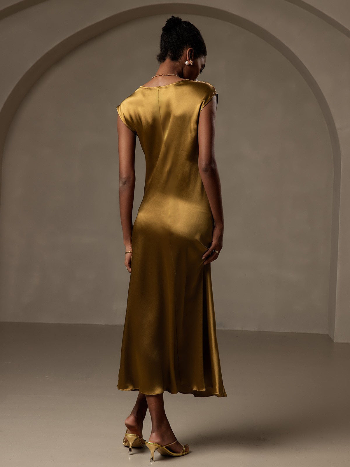 19Momme Robe Décontractée Sans Manches en Soie