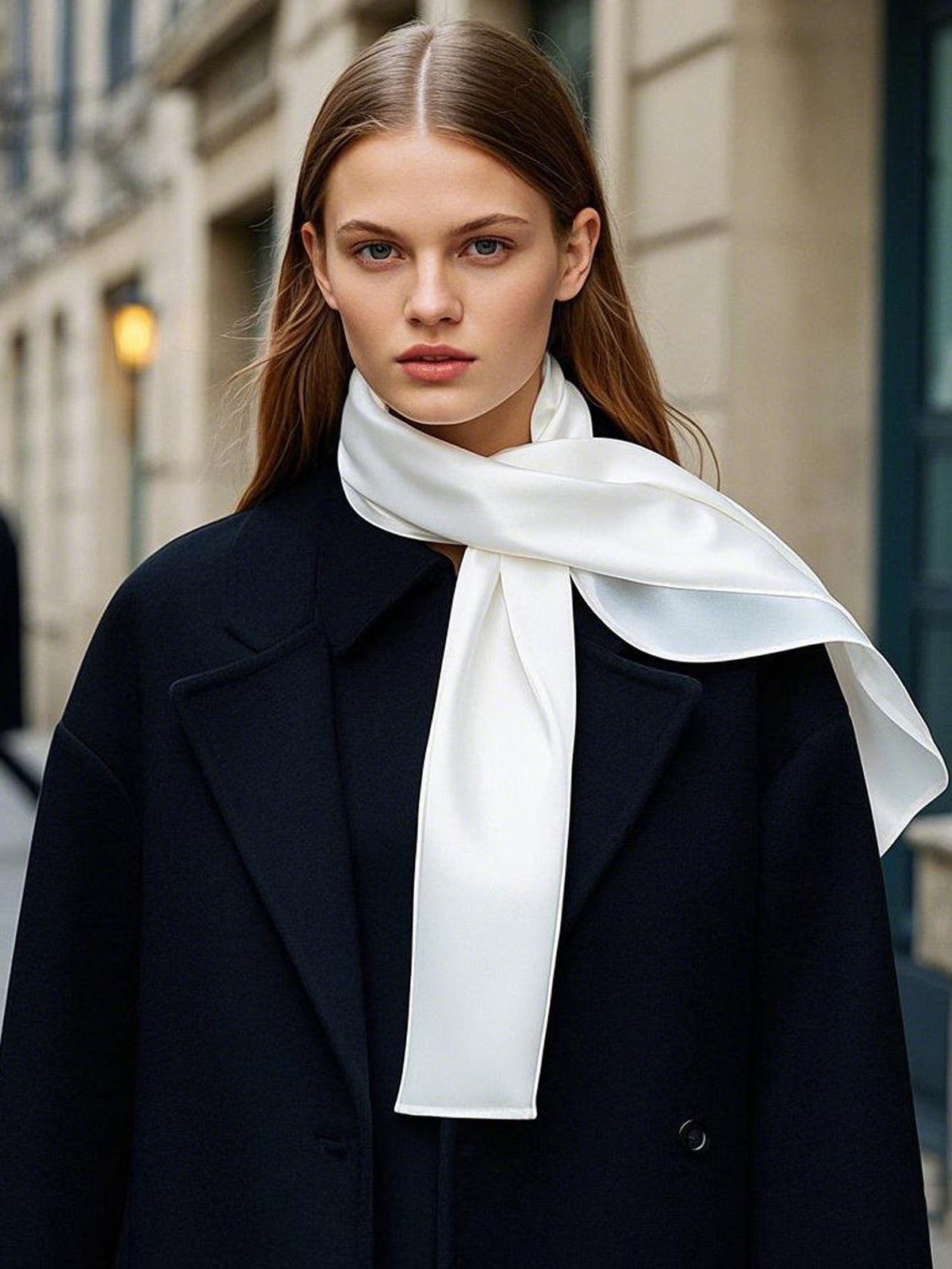 Soie Pure Rectangle Long Foulard/Châle 170x53cm / 67