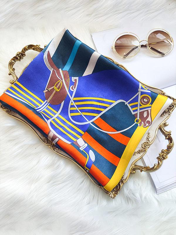 Écharpe Longue en Soie Grâce Galopante