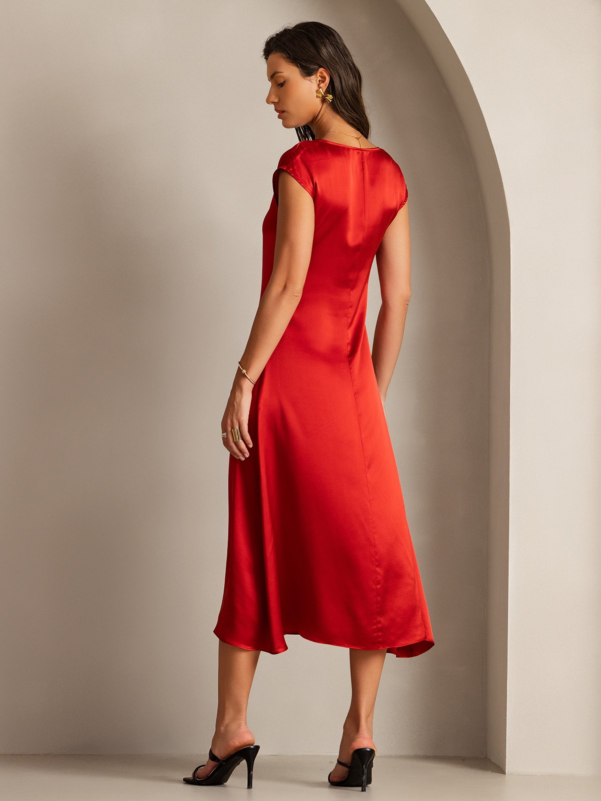 19Momme Robe Décontractée Sans Manches en Soie