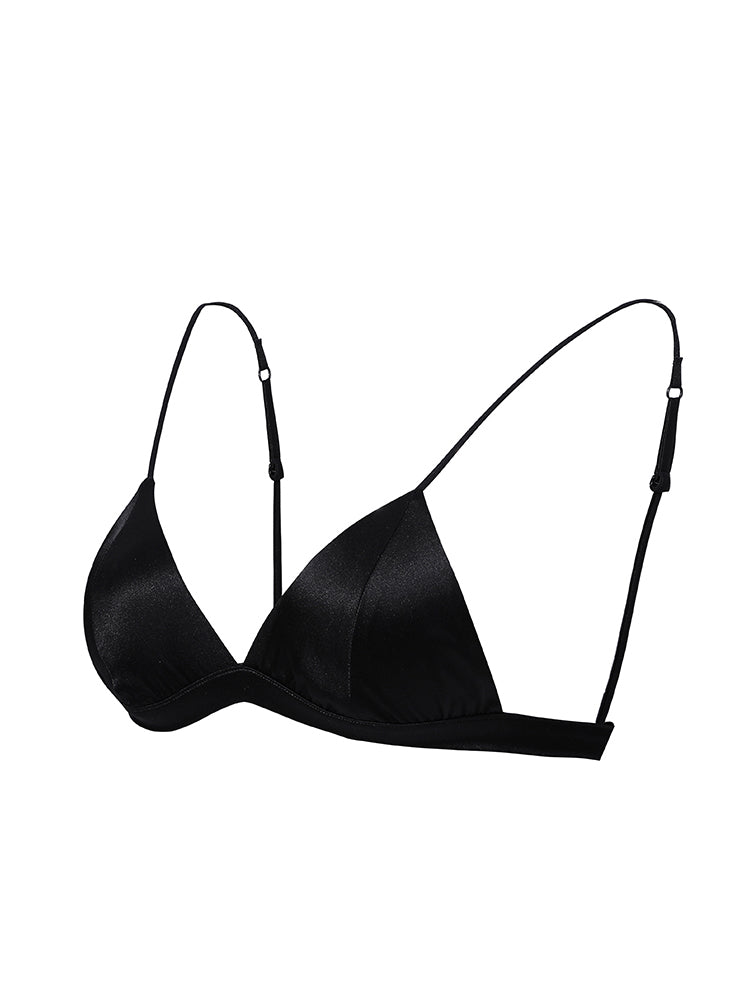 Soutien-gorge Sexy sans fil en soie Mélangée (Culotte non incluse)