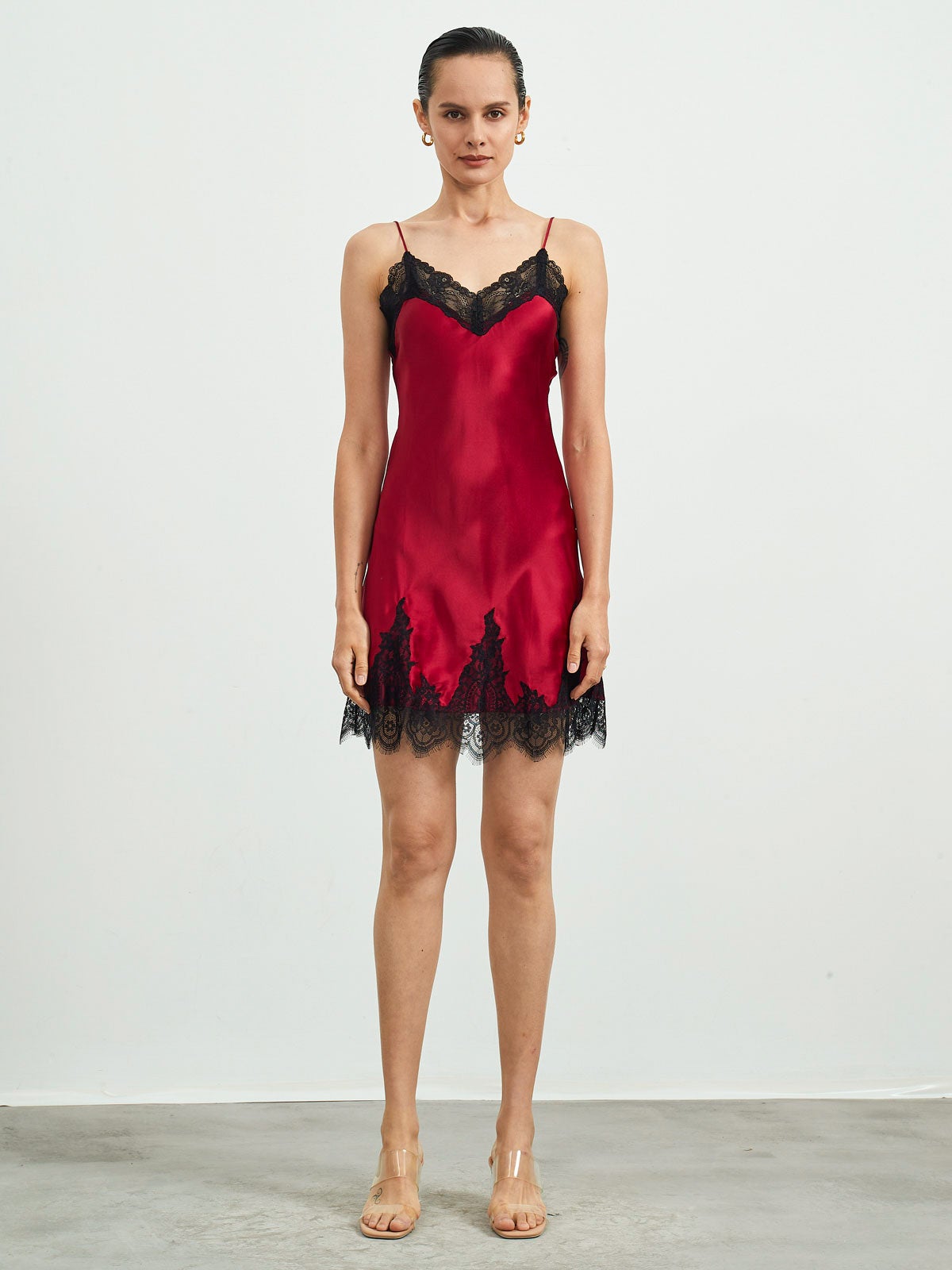 Robe de Nuit en Dentelle de Soie Pure