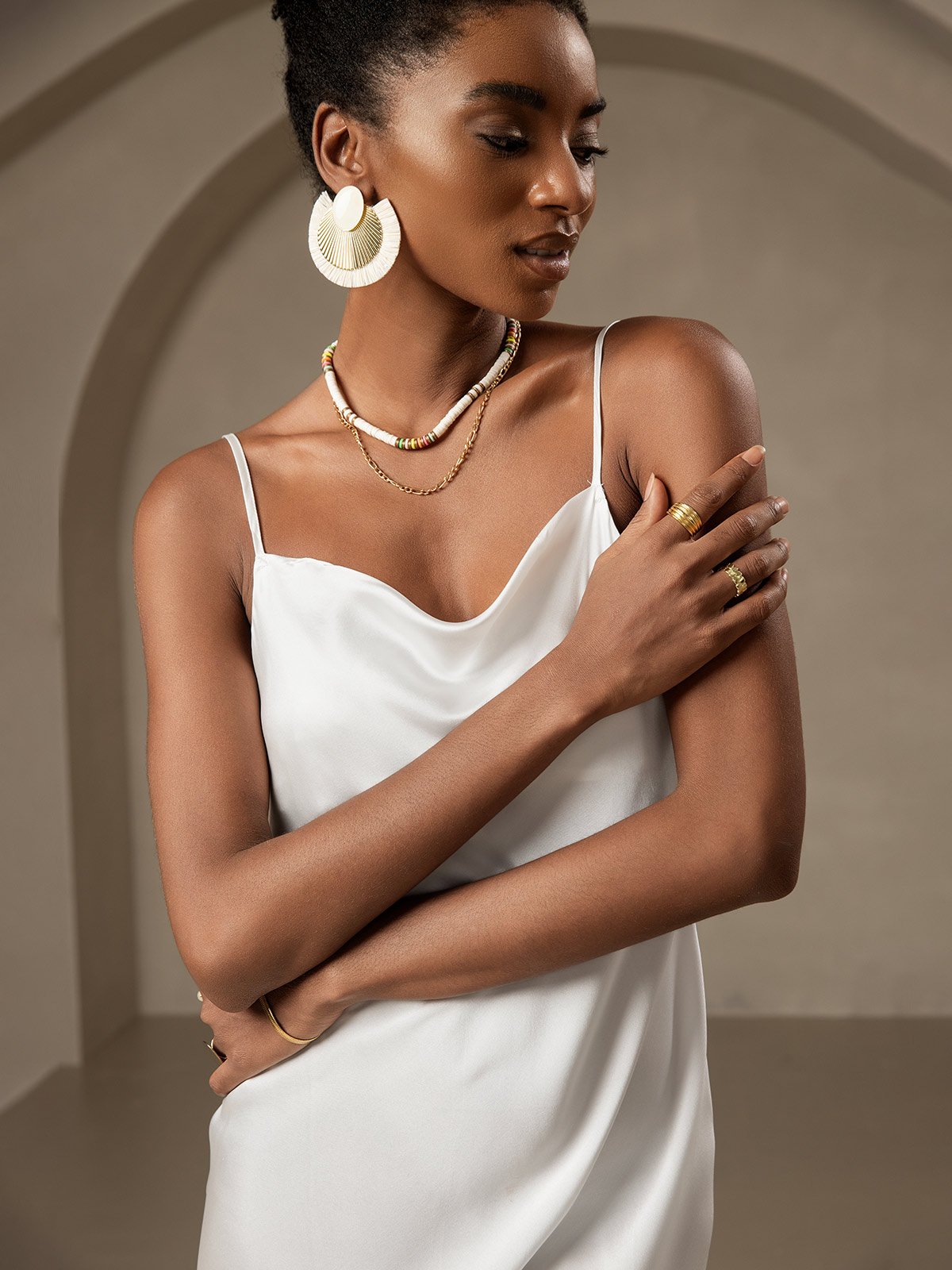 Robe Maxi Longue en Soie Pure avec Bretelles