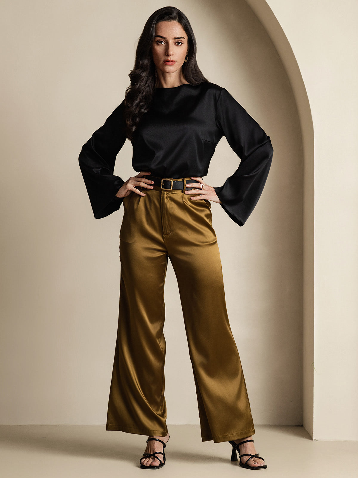 19Momme Soie Relax Longues Manches Blouse